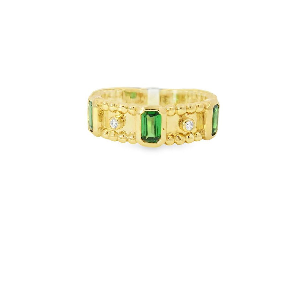 Fancy Emerald Yellow Gold Diamond Ring