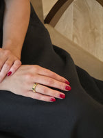 Fancy Emerald Yellow Gold Diamond Ring - additional view