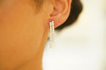 Elegant Double Tennis Diamond Earrings - additional view
