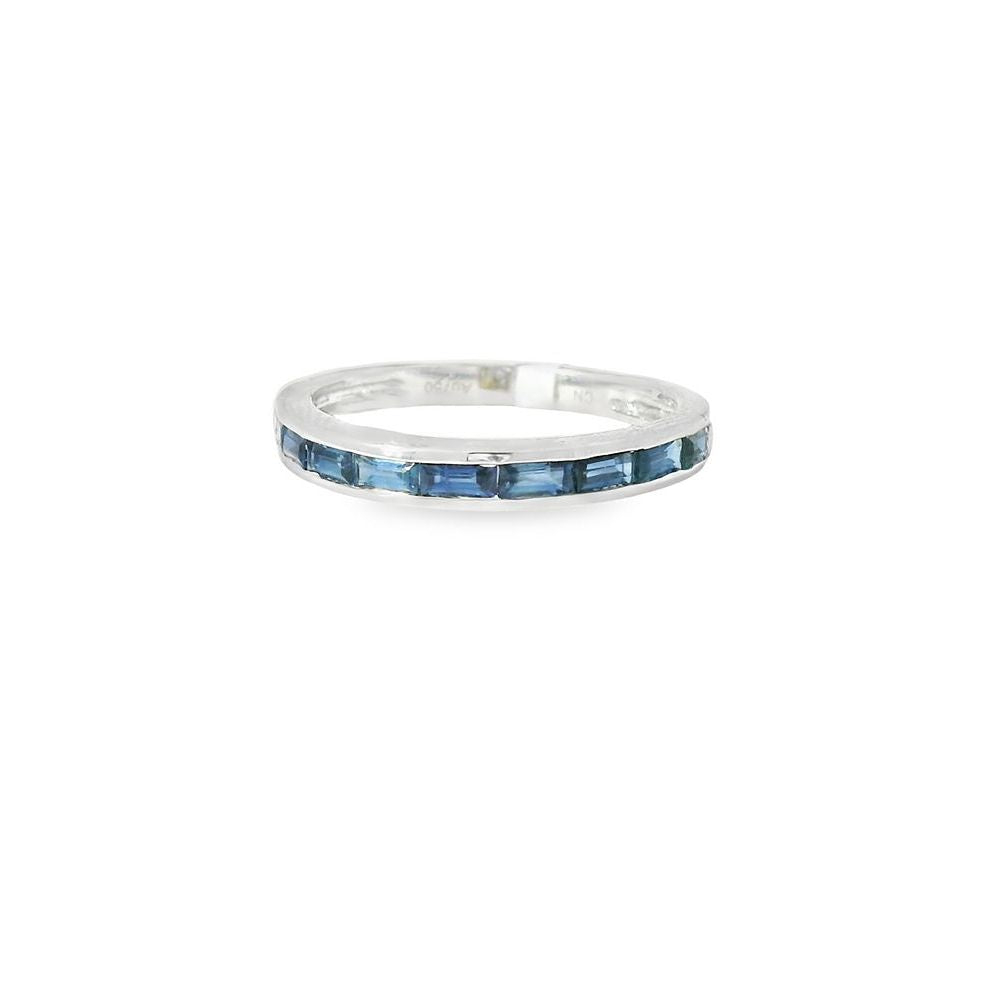 Mesmerizing One Line Baguette Sapphire Ring