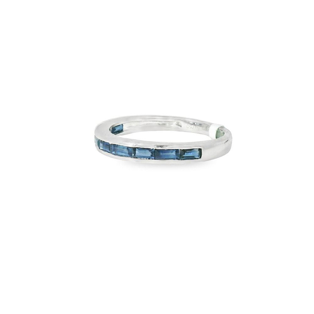 Mesmerizing One Line Baguette Sapphire Ring