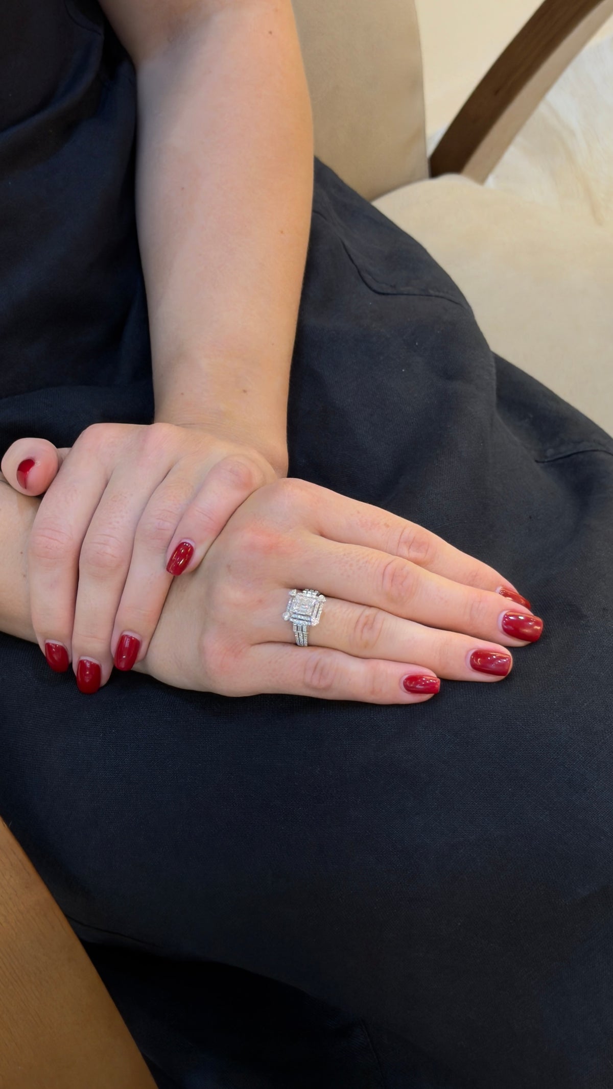 Luxuriant Square Framed Diamond Engagement Ring - additional view