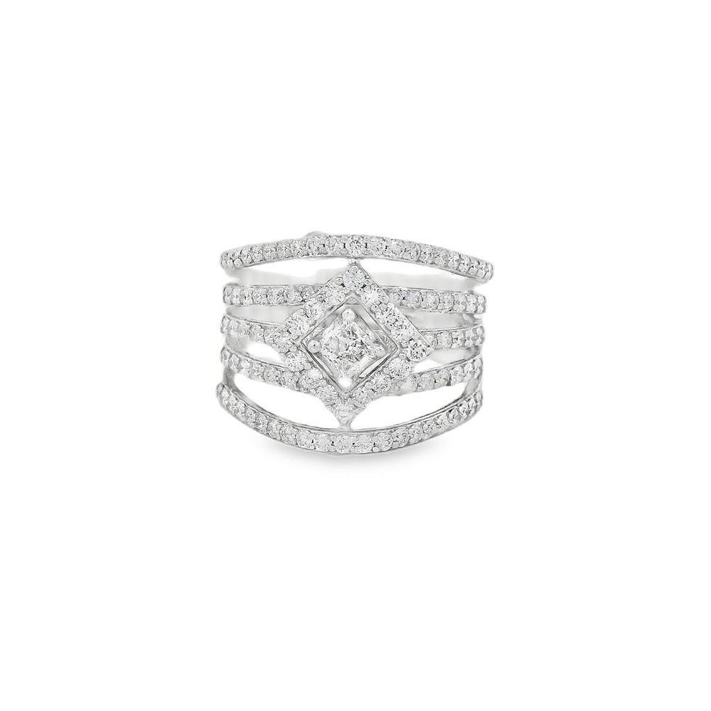 Astonishing Layered Halo Princess Diamond Ring