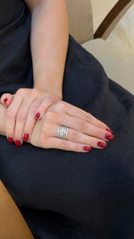 Astonishing Layered Halo Princess Diamond Ring - additional view