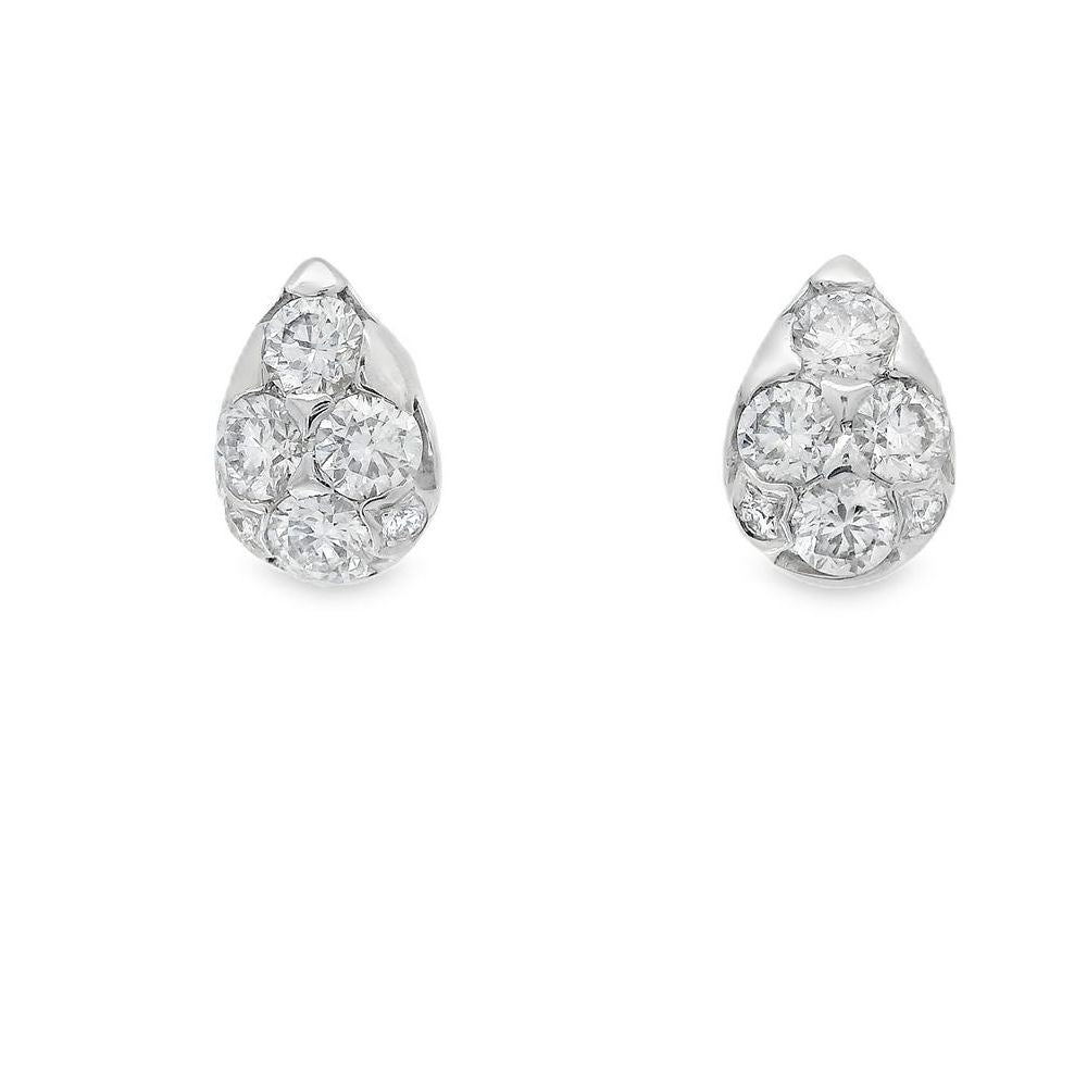 Charming Cluster Diamonds Pear Shaped Earrings