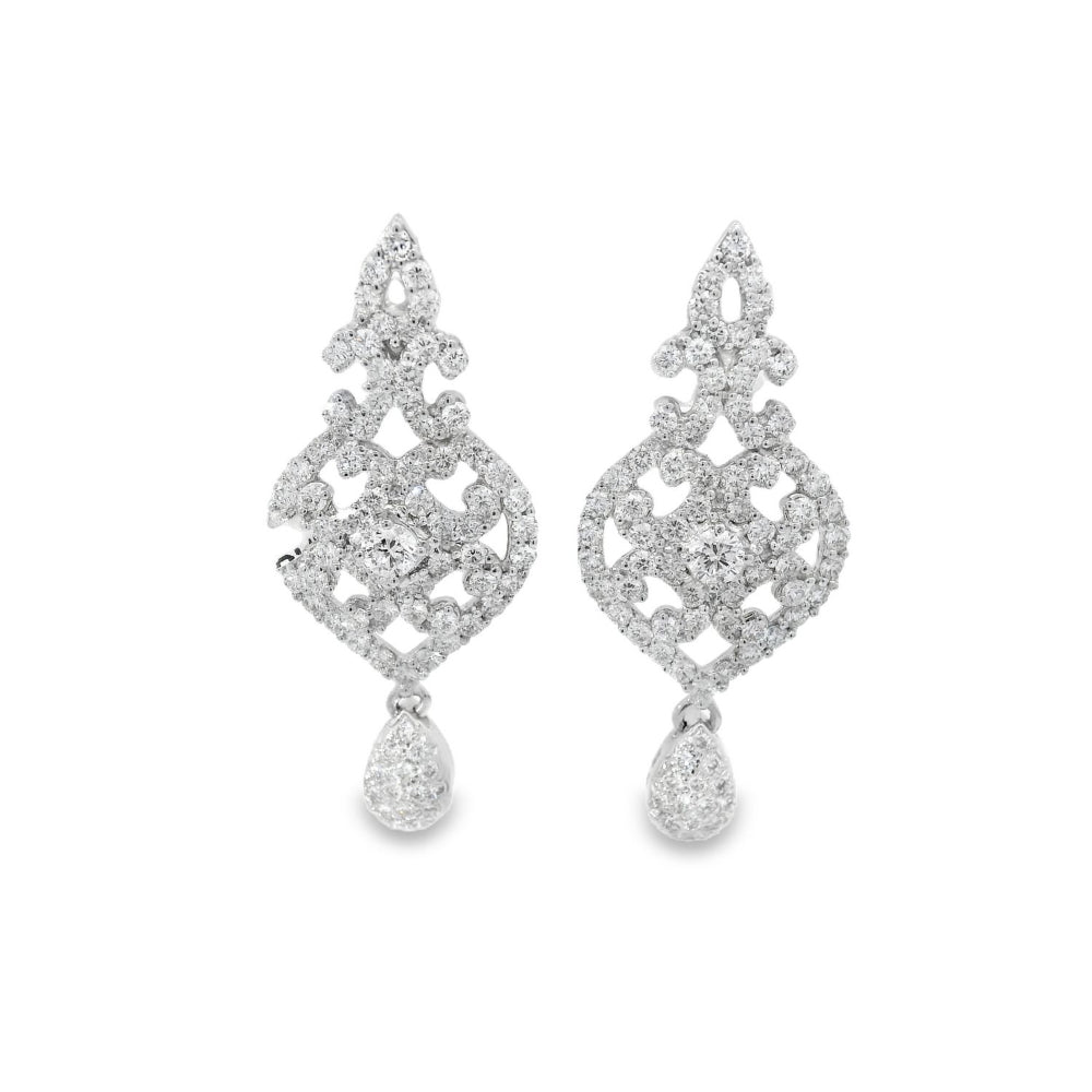 Exotic Dangling Diamond Earrings