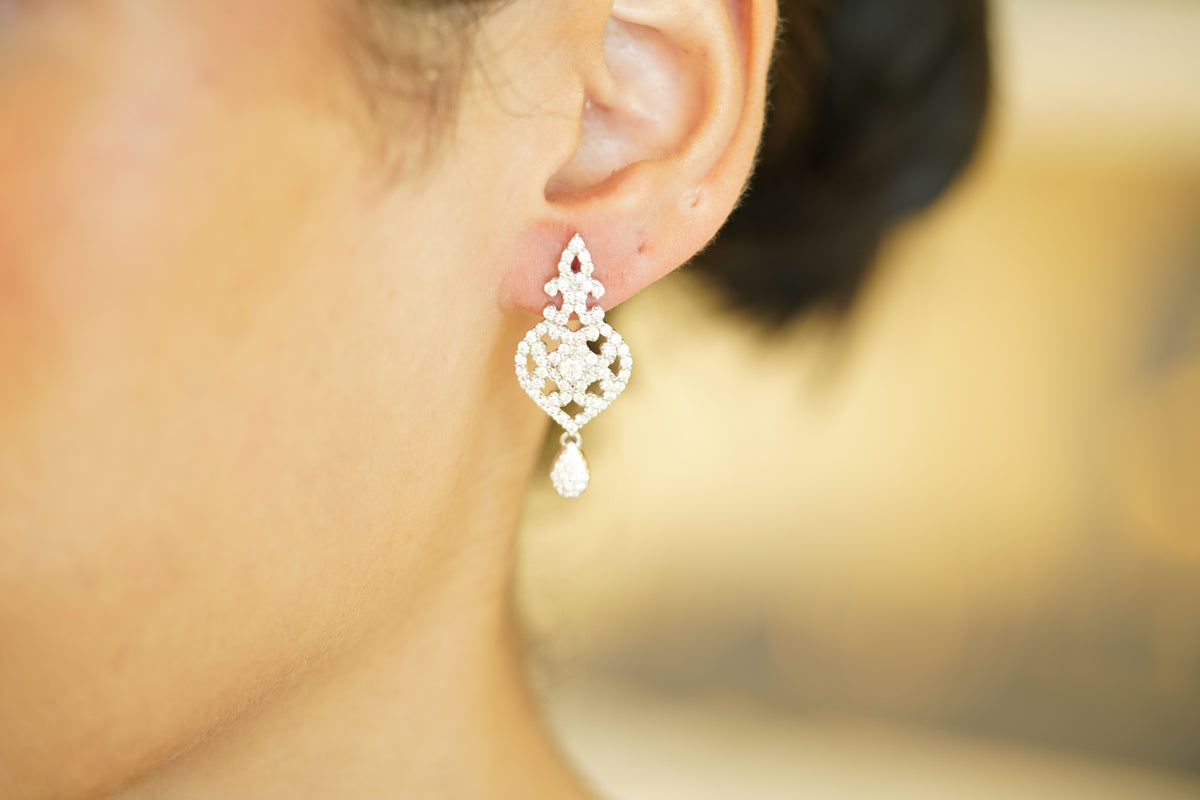 Exotic Dangling Diamond Earrings - additional view