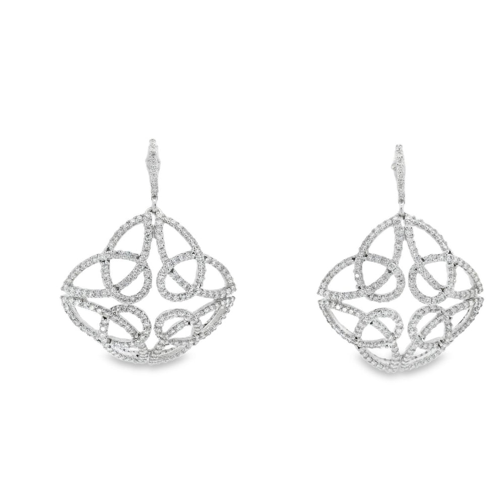 Marvelous Dangle Nest Diamond Earrings