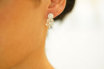 Dazzling Leafy End Diamond Earrings - additional view