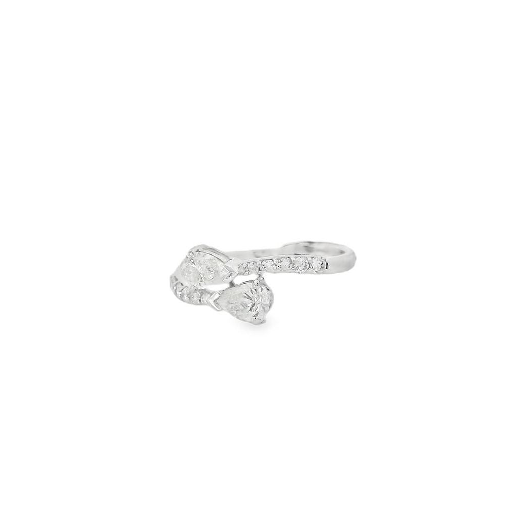 Charming Double Pear Diamond Solitaire Ring