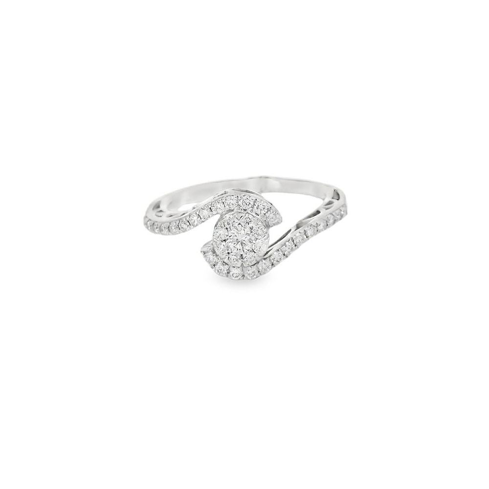 Charming Wavy Diamond Tension Ring