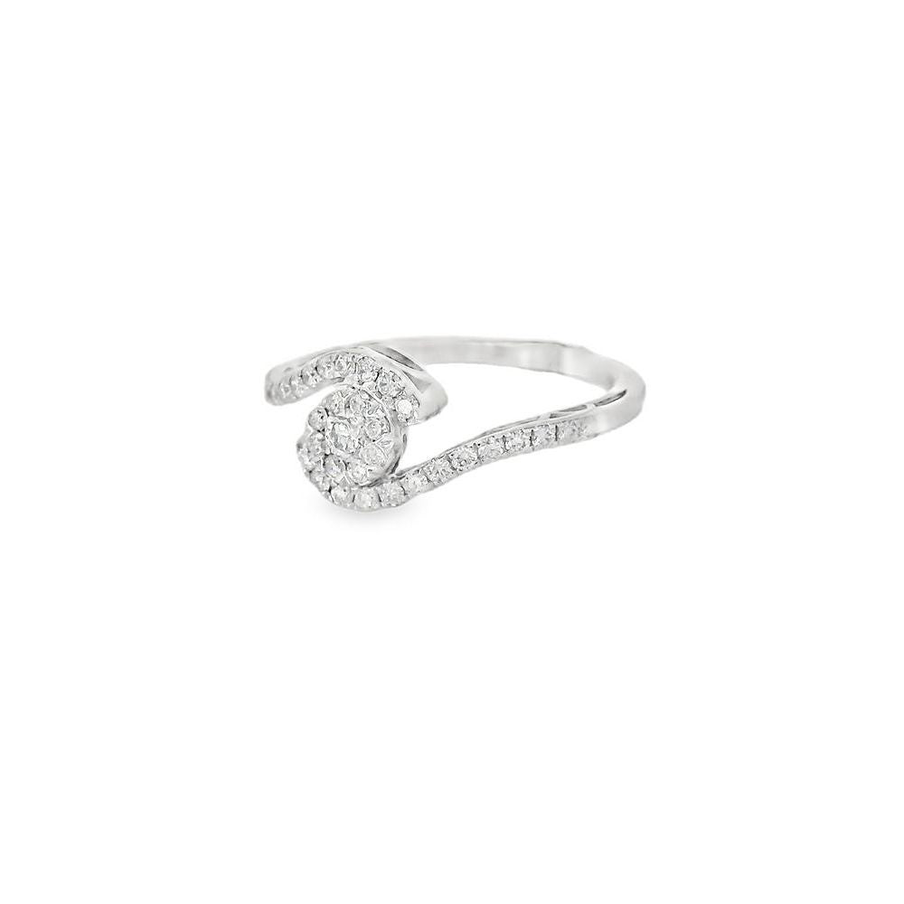 Charming Wavy Diamond Tension Ring