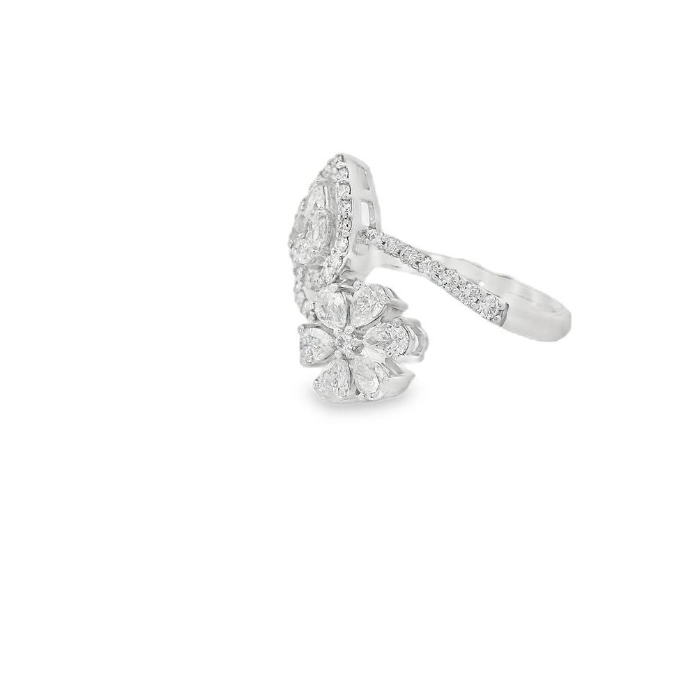 Fancy Pear & Flower Diamond Ring