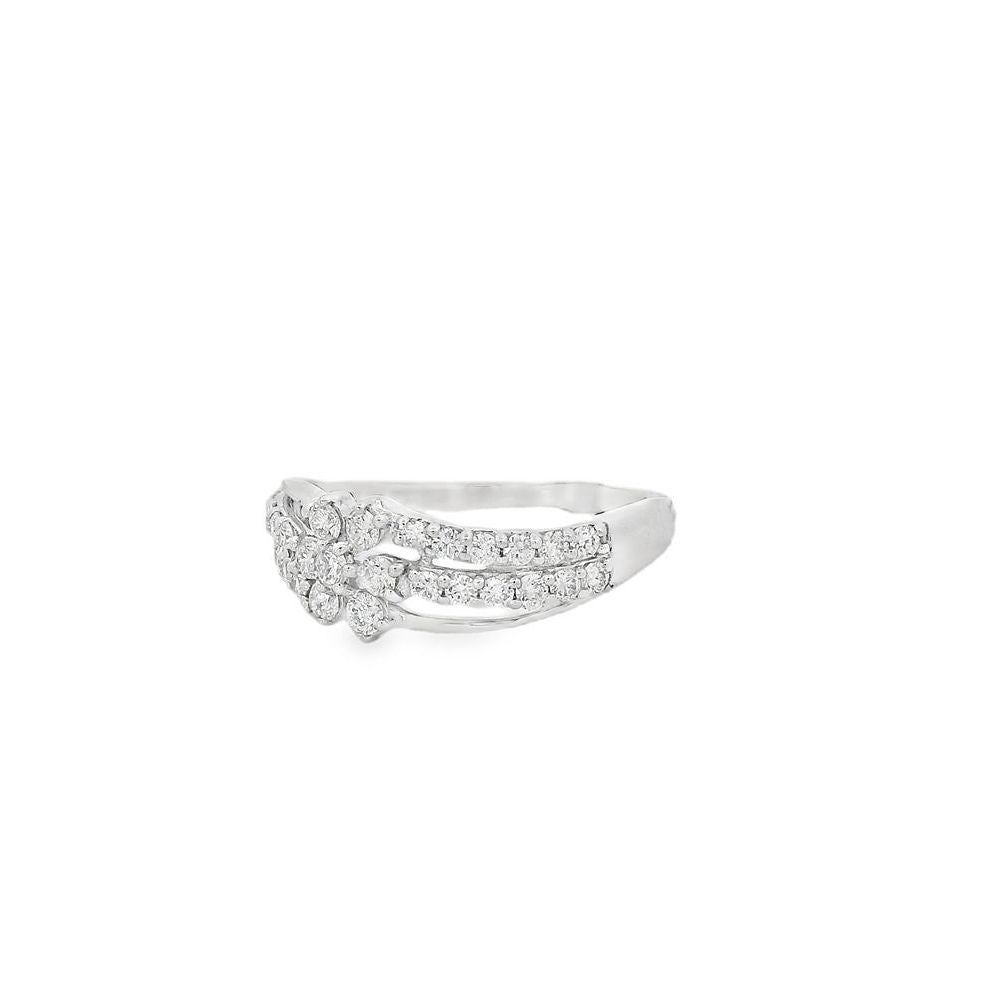 Graceful Tensed Floral Diamond Ring