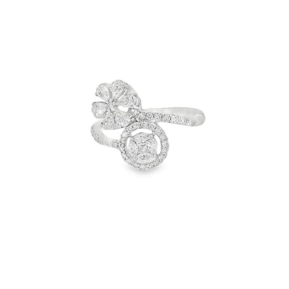 Fancy Round & Flower Diamond Ring