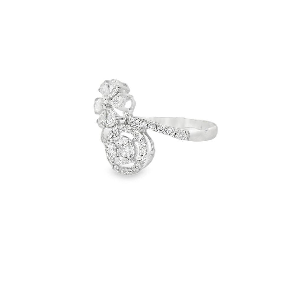 Fancy Round & Flower Diamond Ring
