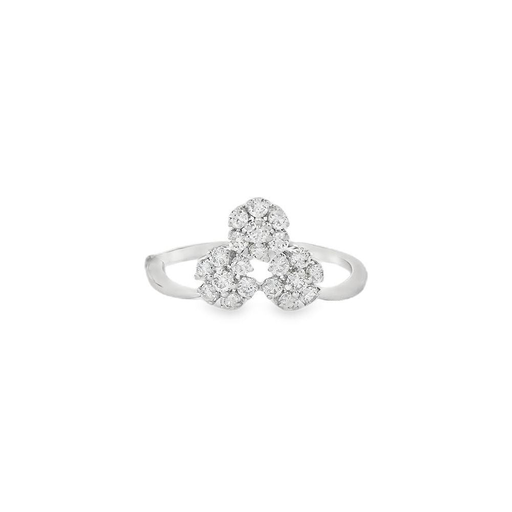 Beautiful Crown Leafy Diamond Ring