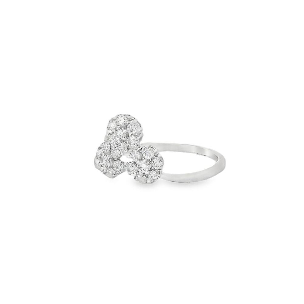 Beautiful Crown Leafy Diamond Ring