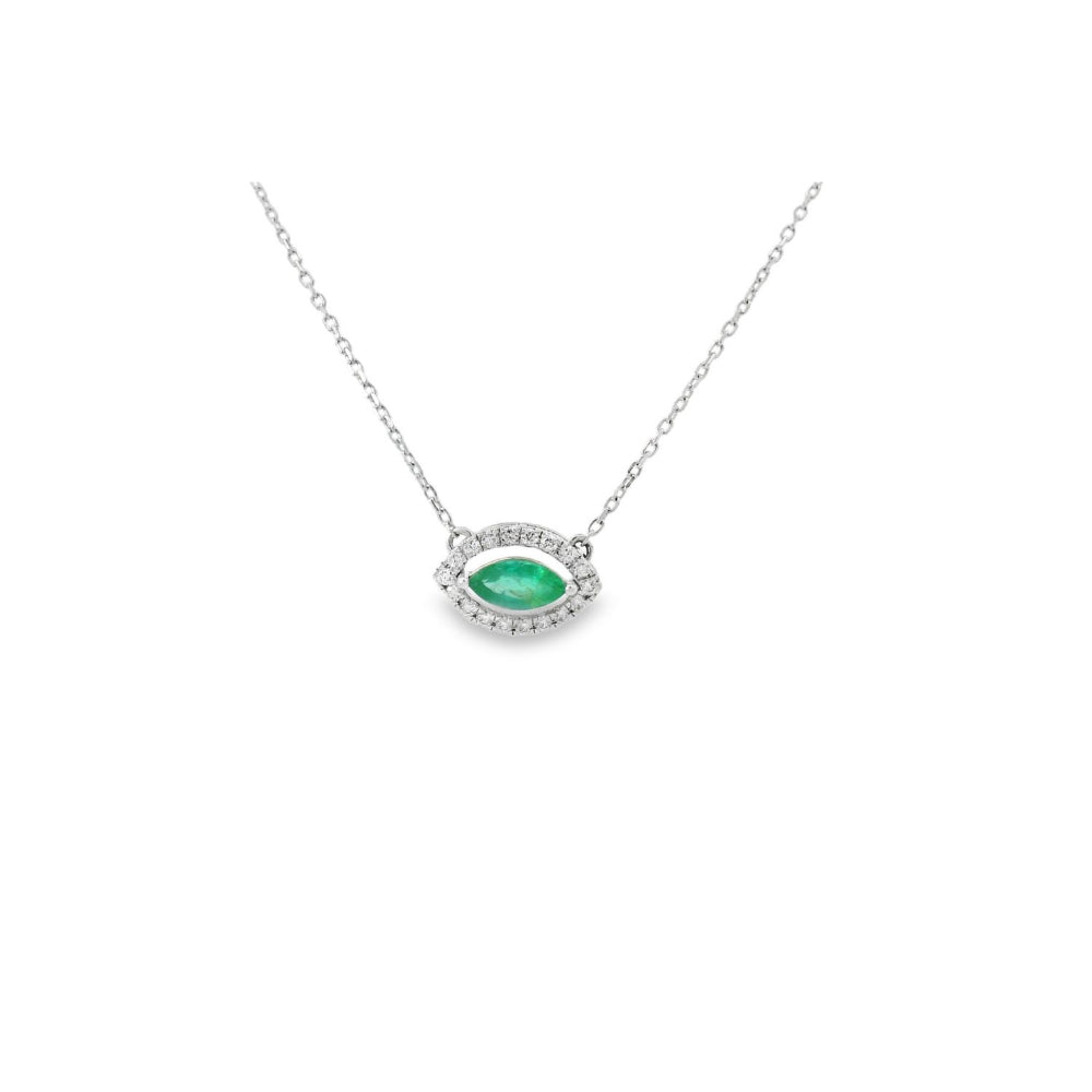 Lovely Marquise Emerald Pendant