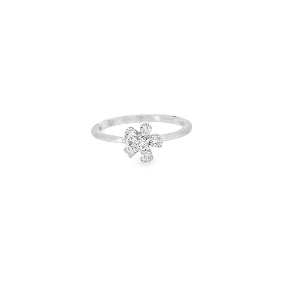 Lovely Rose Shape Diamond Ring