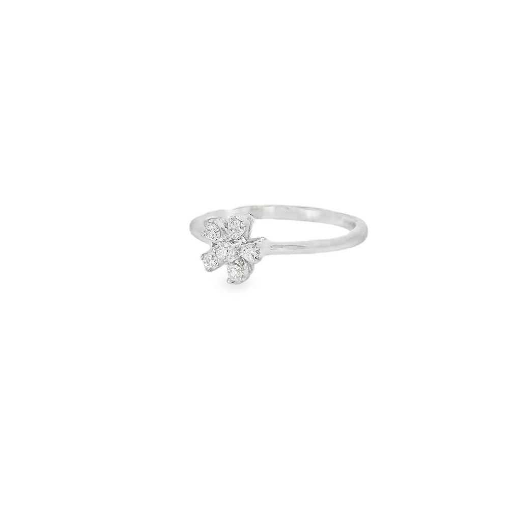 Lovely Rose Shape Diamond Ring