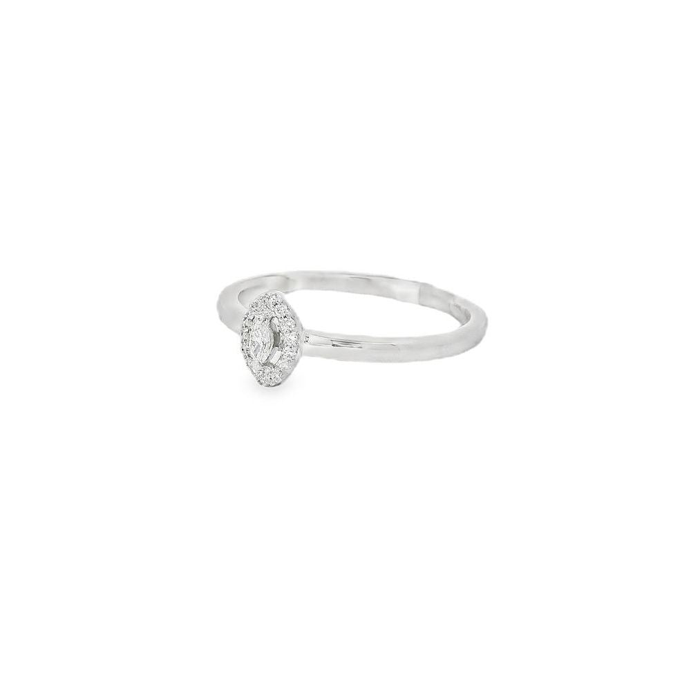 Dazzling Simple Bezel Marquise Diamond Ring