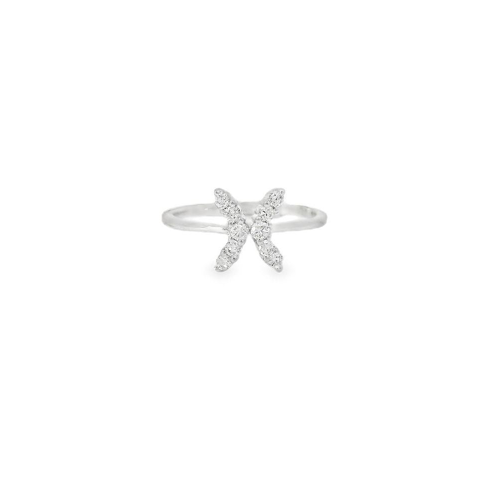 Delicate Simple X Diamond Kids Ring