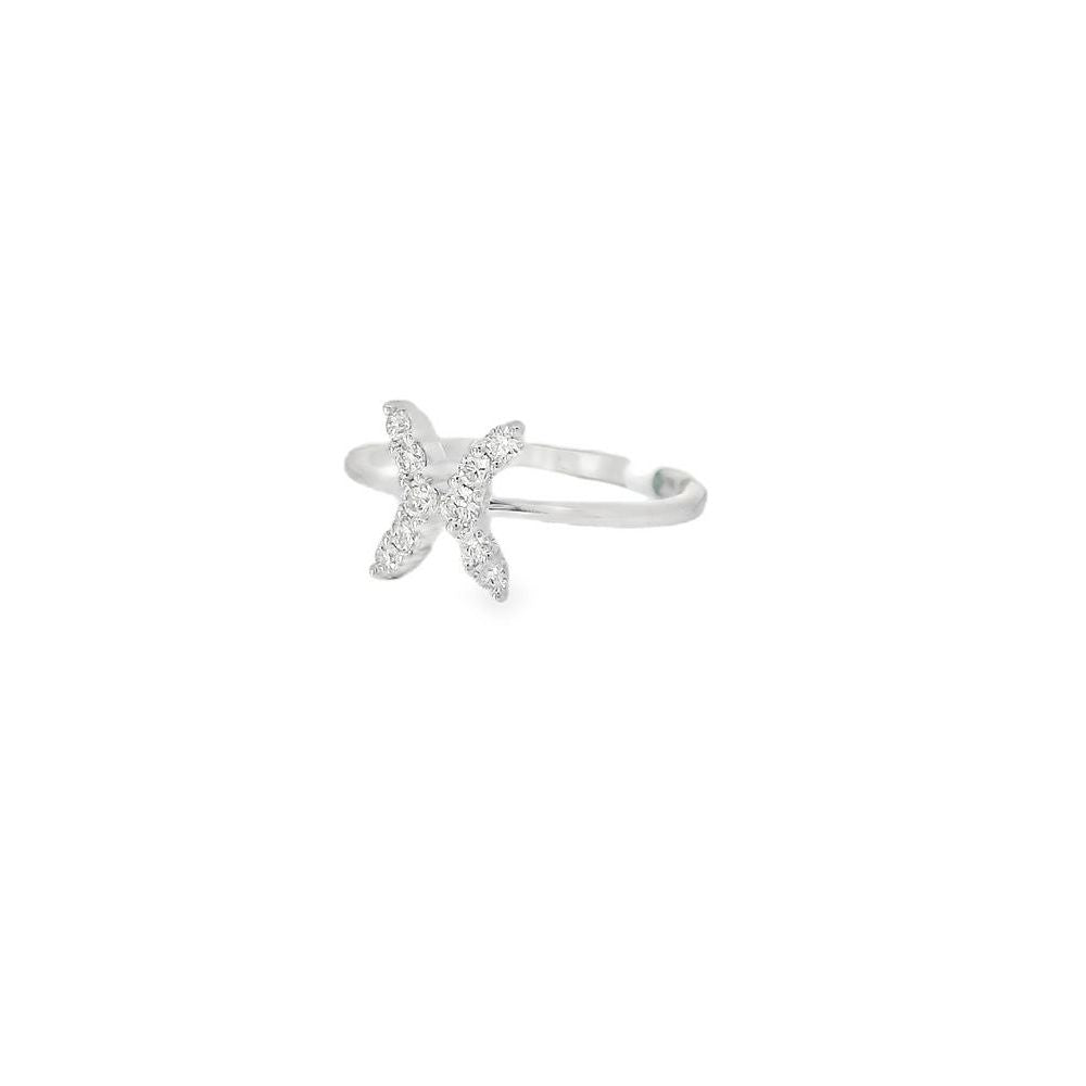 Delicate Simple X Diamond Kids Ring