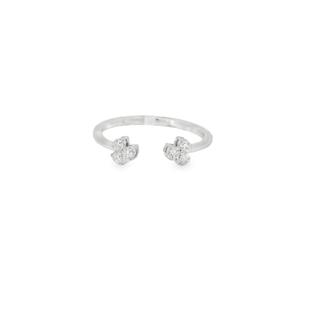 Dazzling Three Diamonds Open Ring