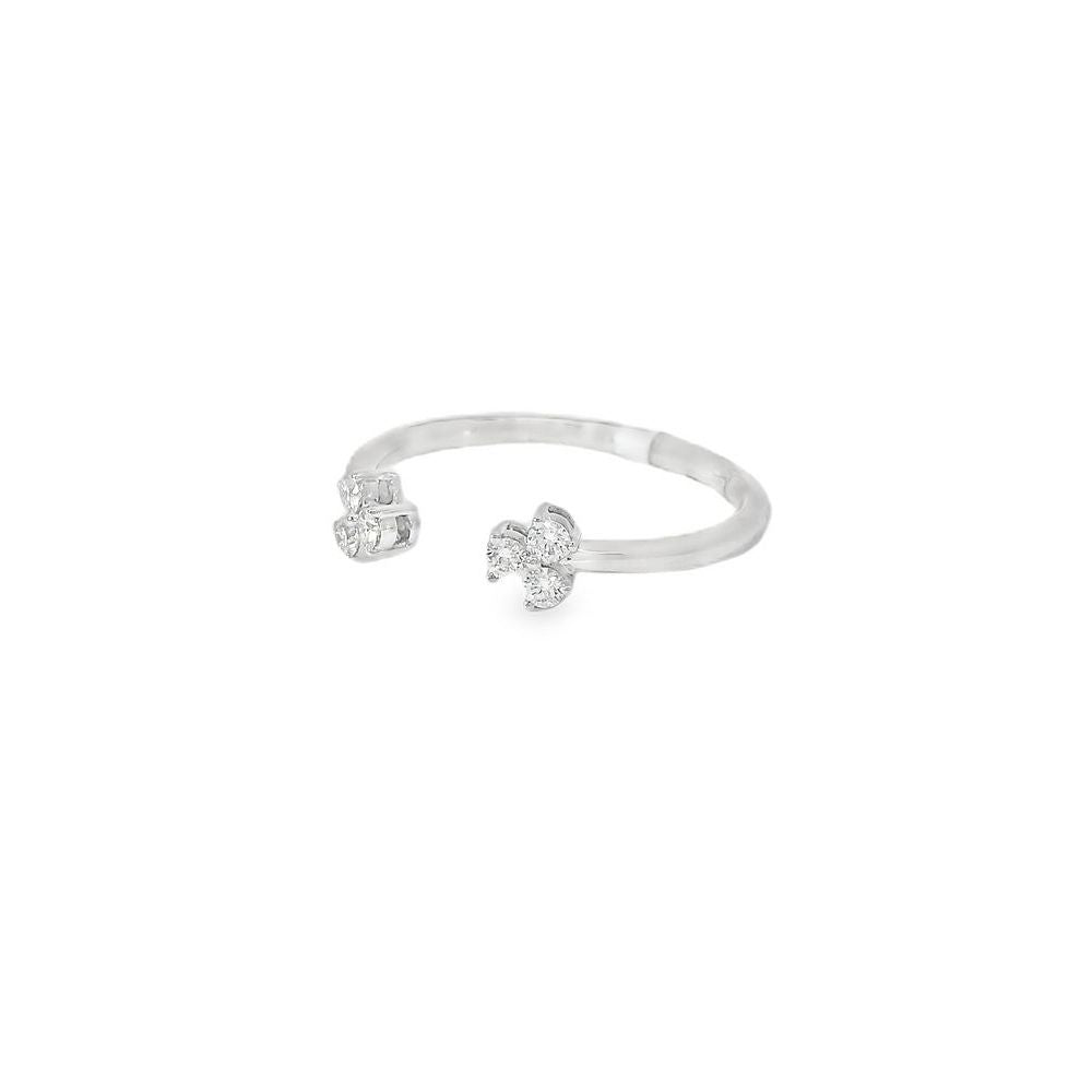 Dazzling Three Diamonds Open Ring