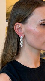Exotic Oval Fallen Baguettes Full Diamond Earrings - additional view