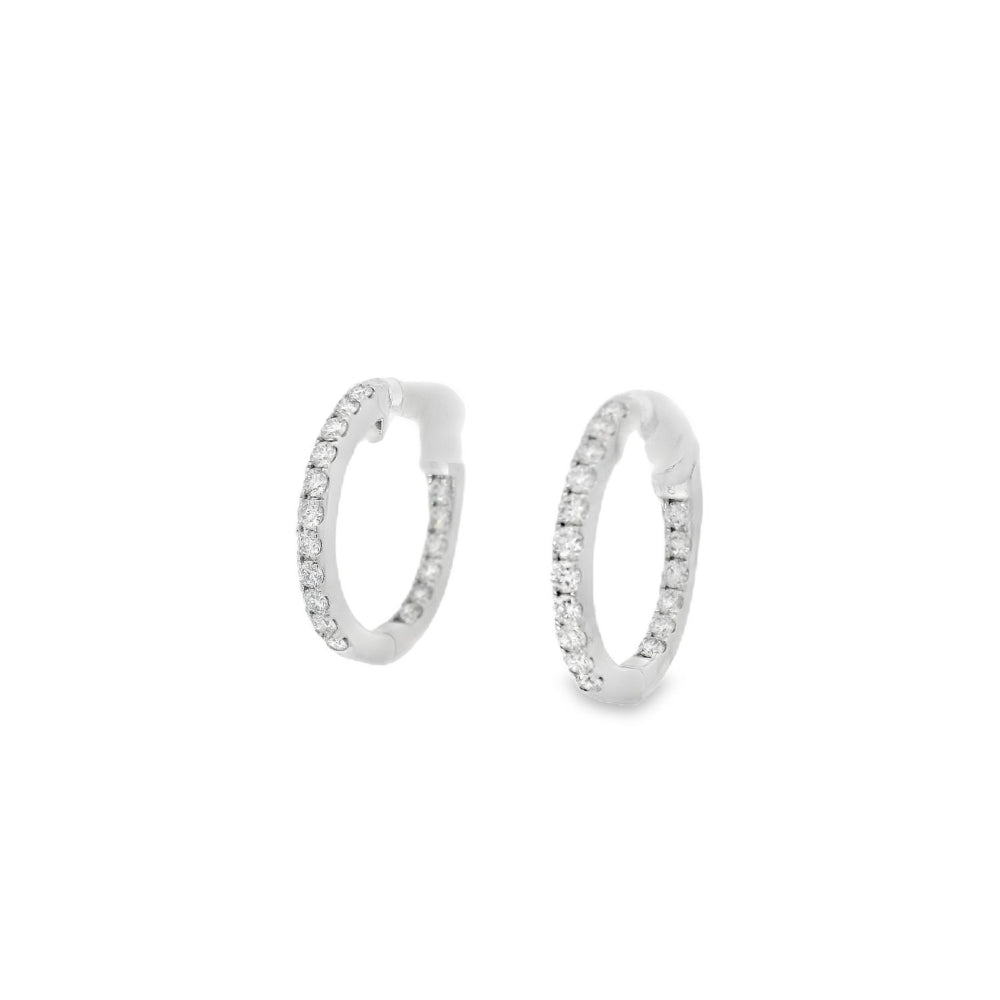 Elegant Simplicity Diamond Hoop Earrings