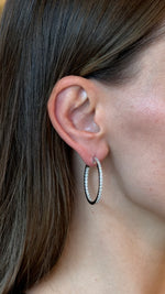 Lovely Inside Out Diamond Hoop Earrings - additional view