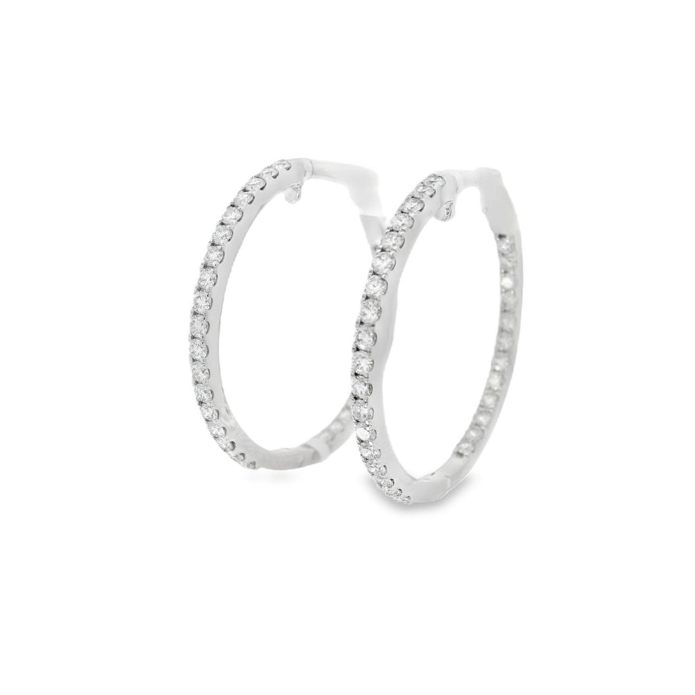 Beautiful Inside Out Diamond Hoop Earrings