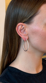 Exquisite Inside Out Diamond Hoop Earrings - additional view