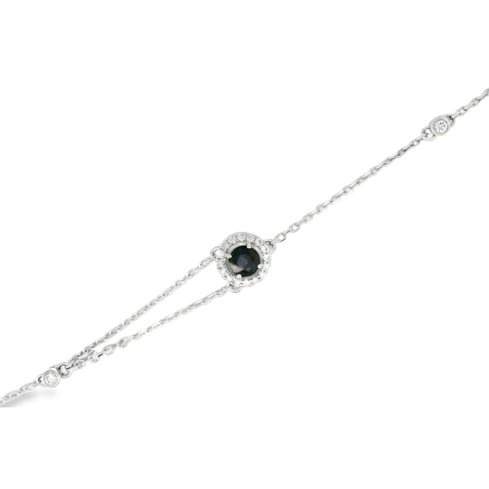 Delightful Single Round Sapphire Bracelet