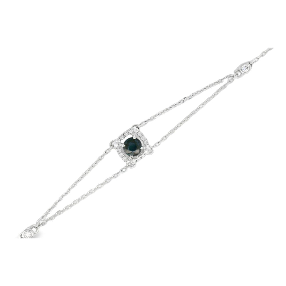 Delightful Single Square Sapphire Bracelet