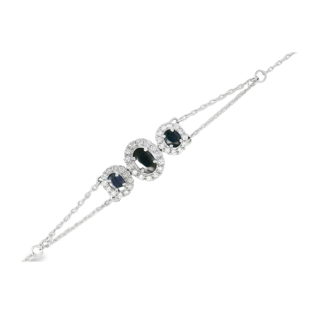Delightful Trio Oval Sapphire Bracelet