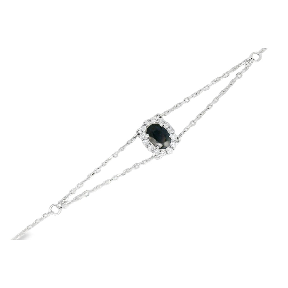 Delightful Single Oval Sapphire Bracelet