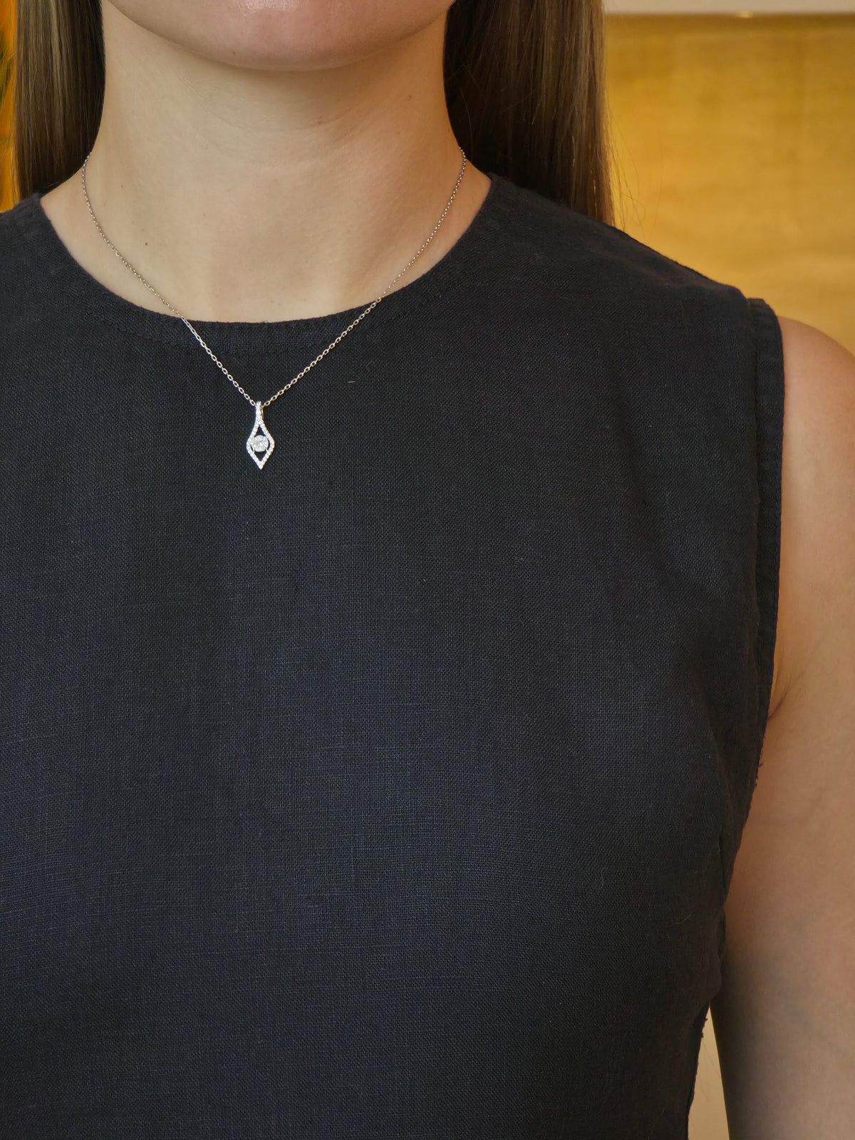 Dazzling Round Eye Diamond Pendant - additional view