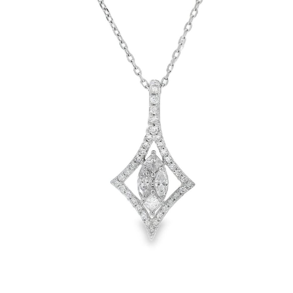 Dazzling Marquise Eye Diamond Pendant