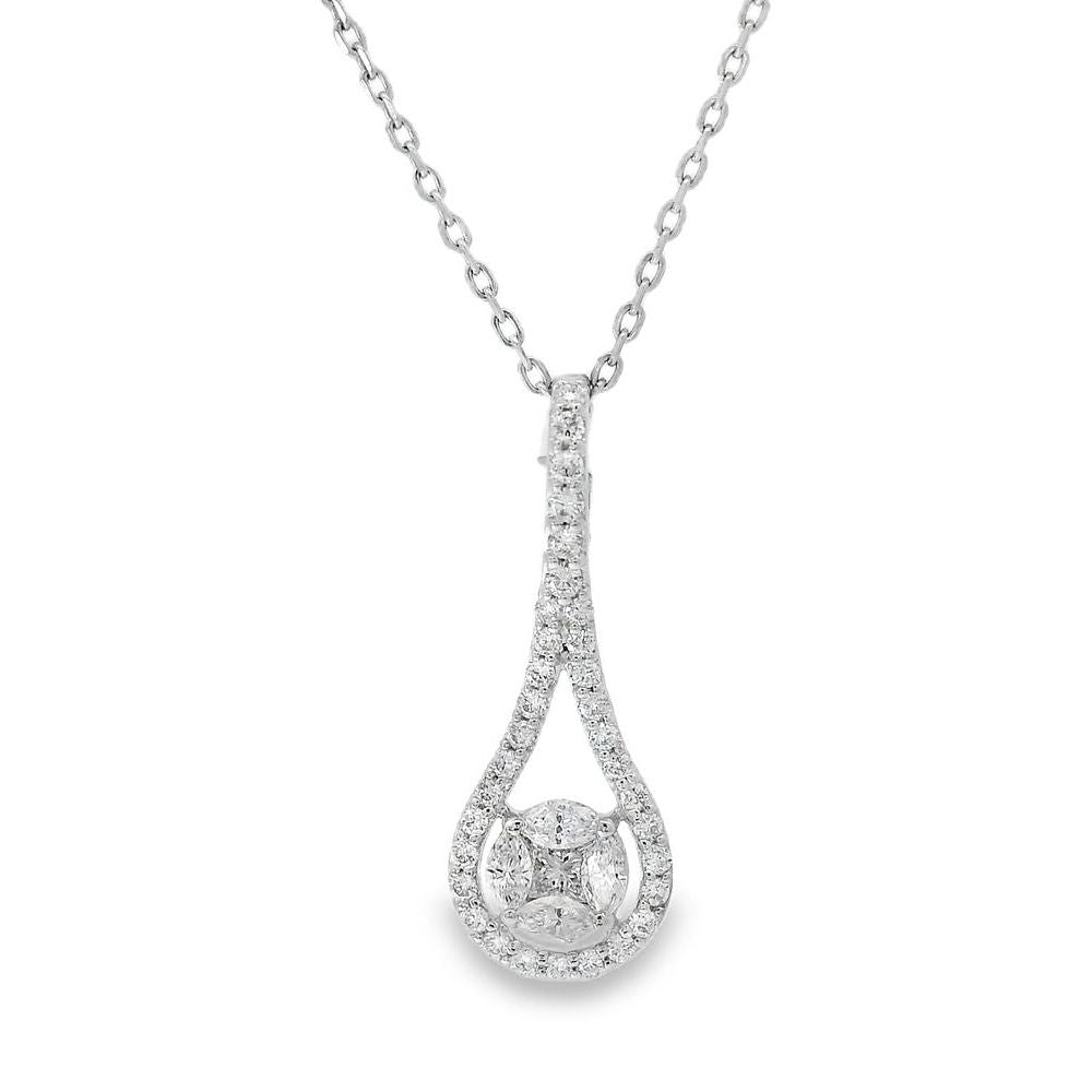 Dazzling Round Hanging Diamond Pendant