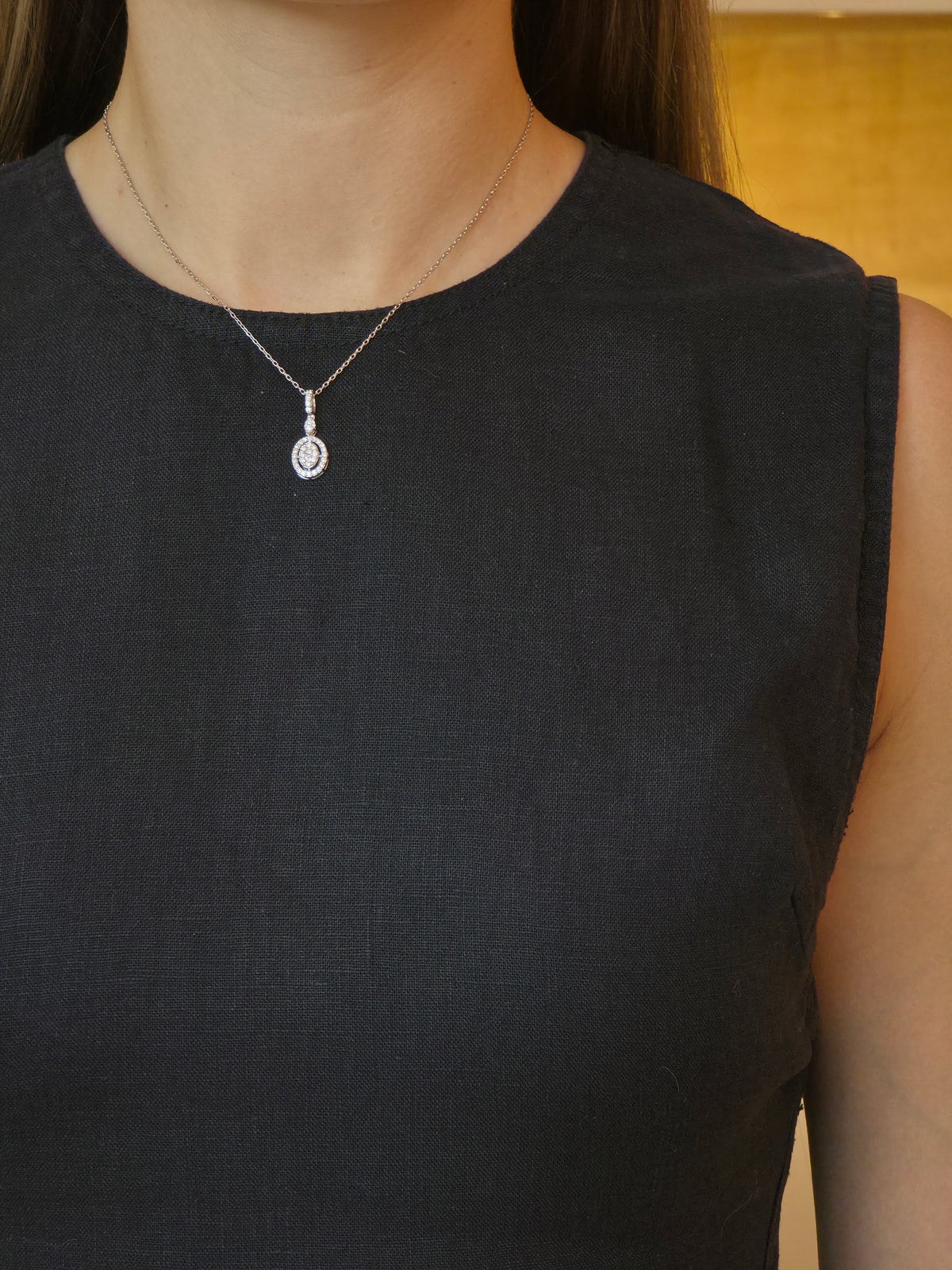Amazing Double Marquise & Oval Diamond Pendant - additional view