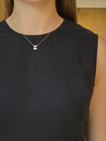 Delicate Diamond Chevron Cluster Necklace - additional view