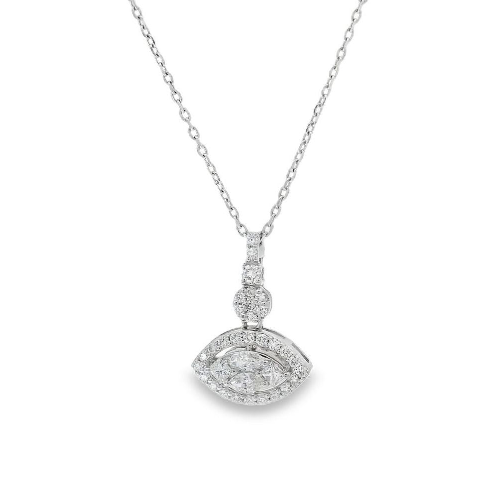 Shiny Hanging Eye Diamond Pendant