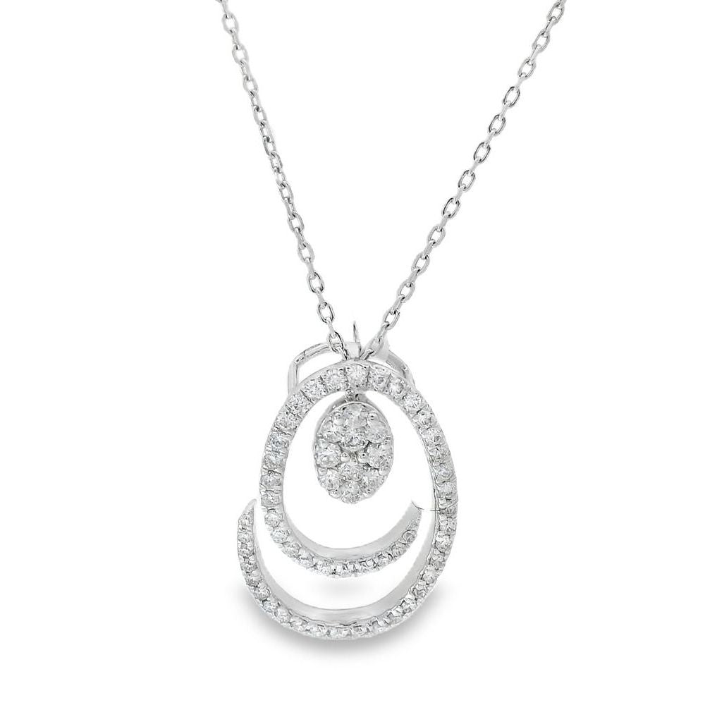 Mesmerizing Spiral Round Diamond Pendant