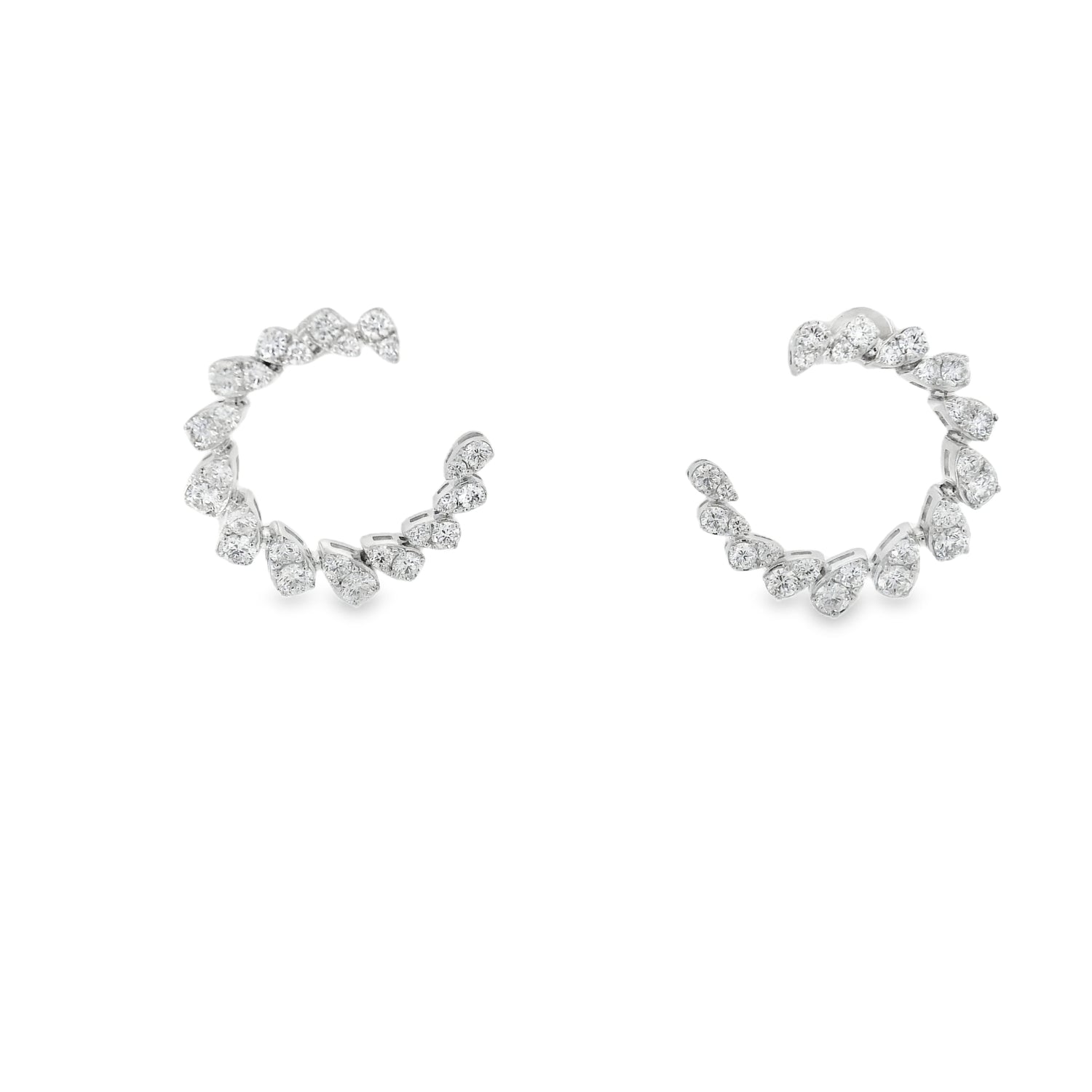 Dazzling Round Pears Diamond Earrings