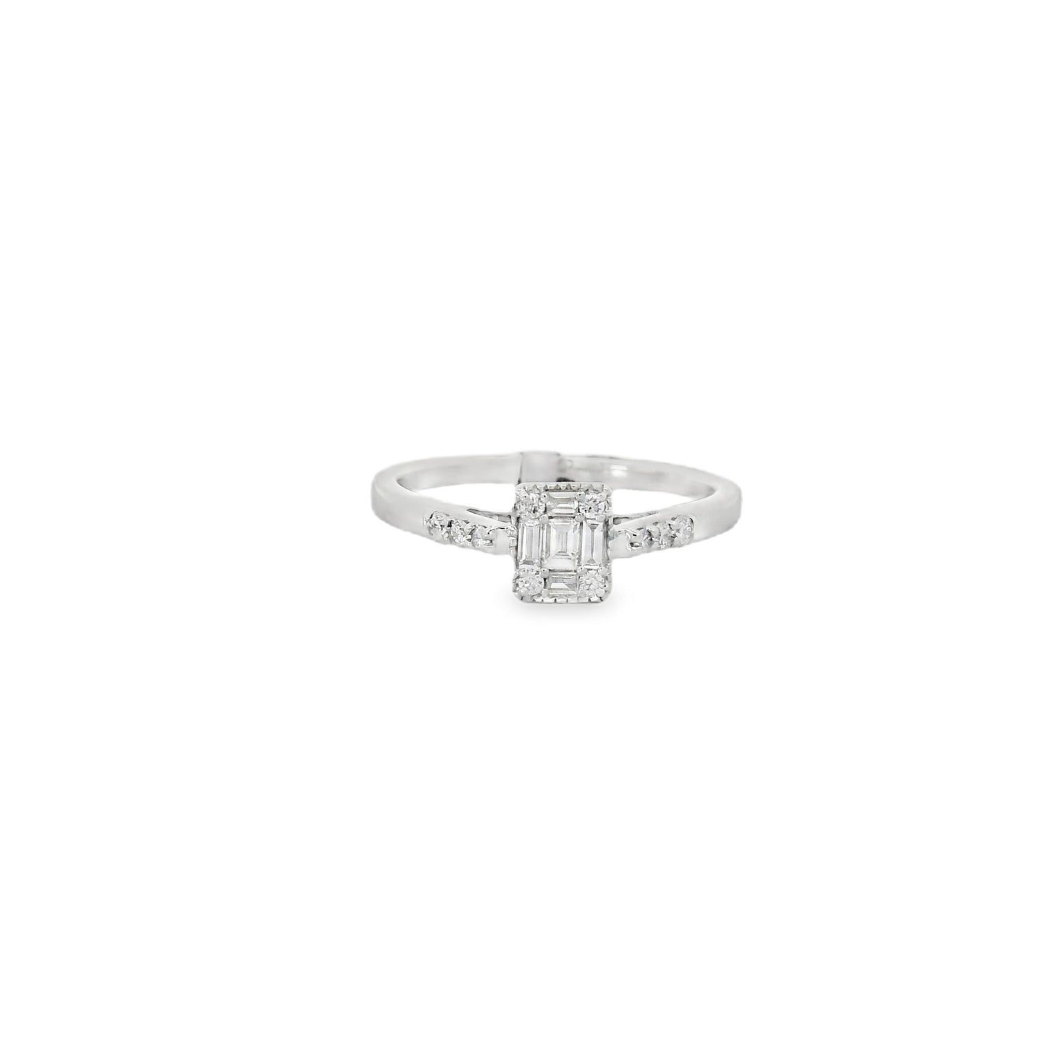 Essential Square Baguette Diamonds Ring