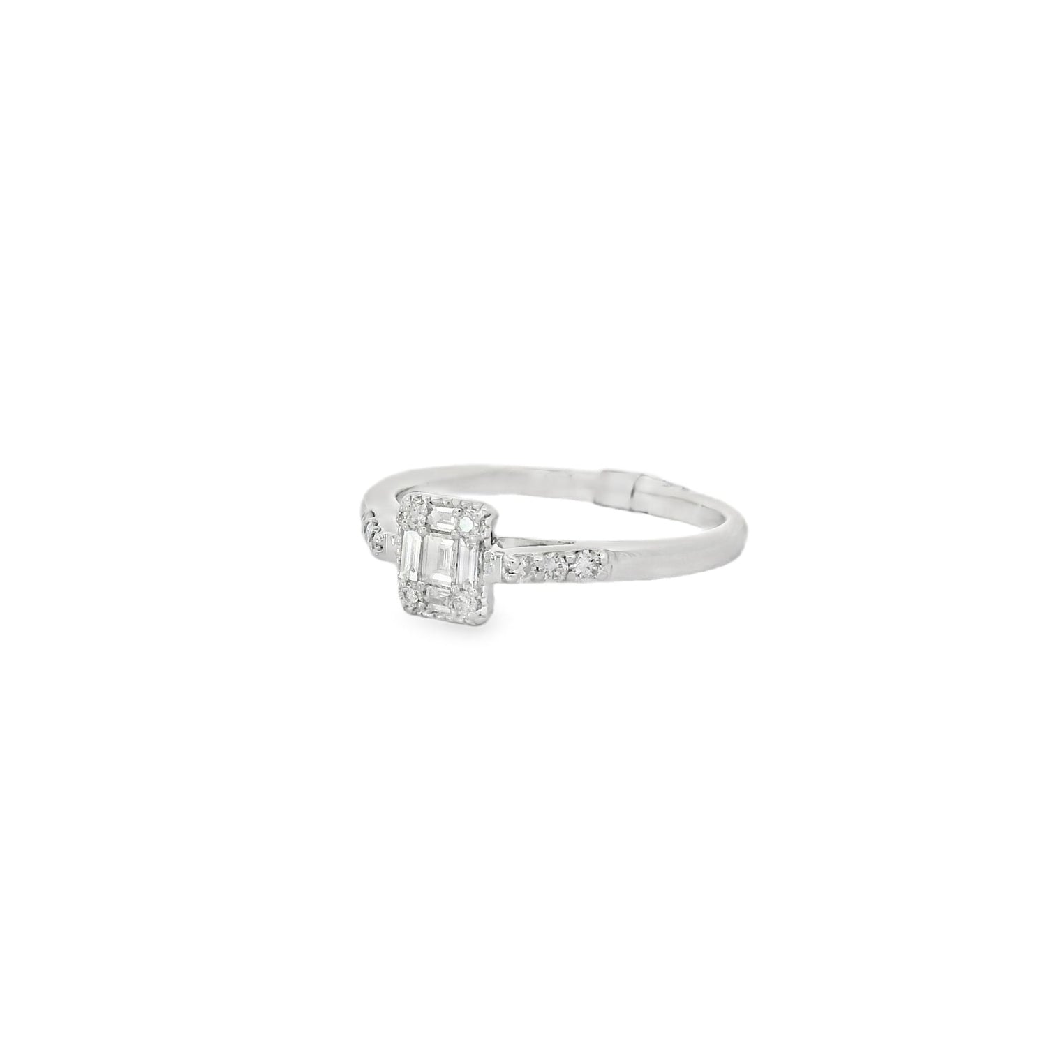 Essential Square Baguette Diamonds Ring