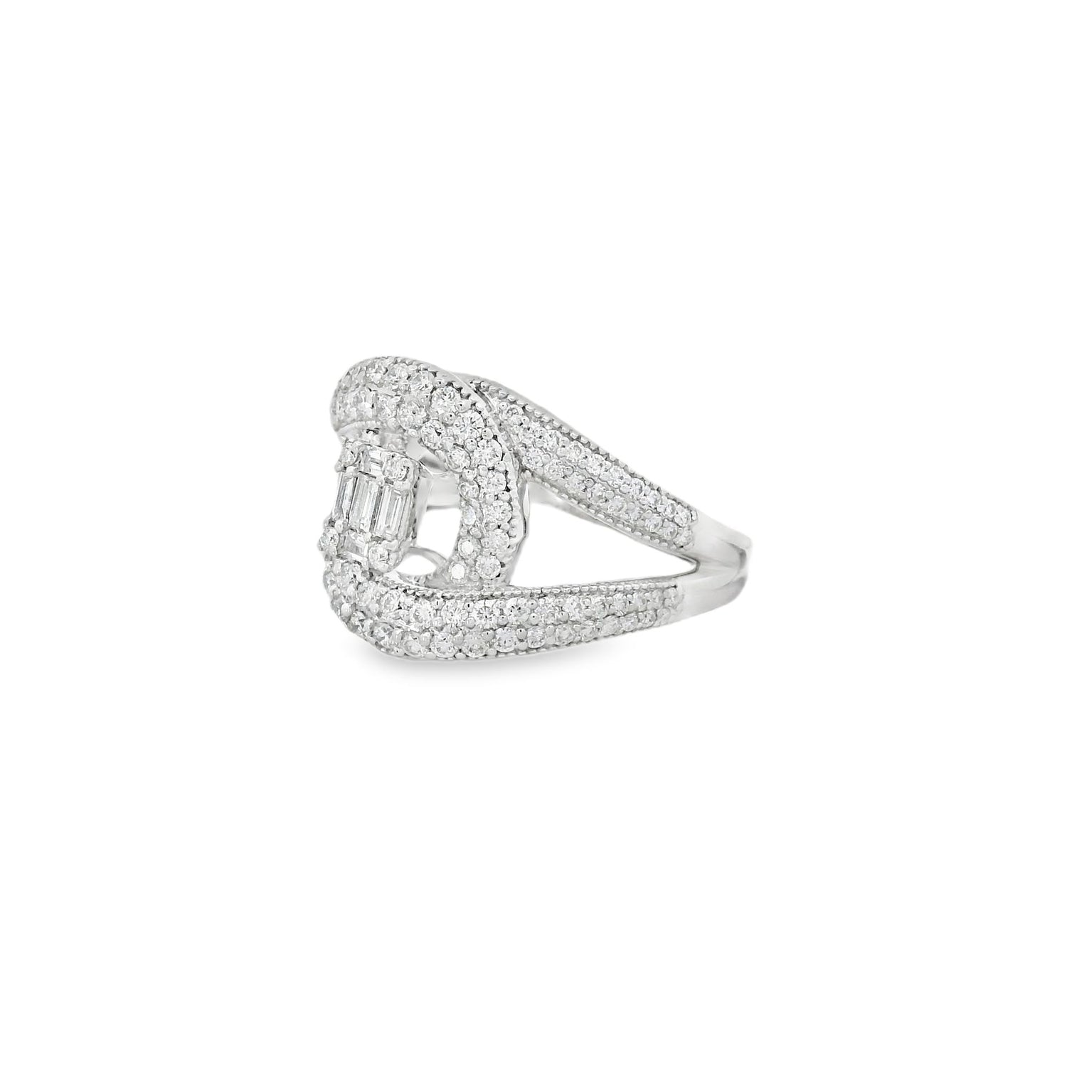 Exotic Refined Double Layer Diamond Ring